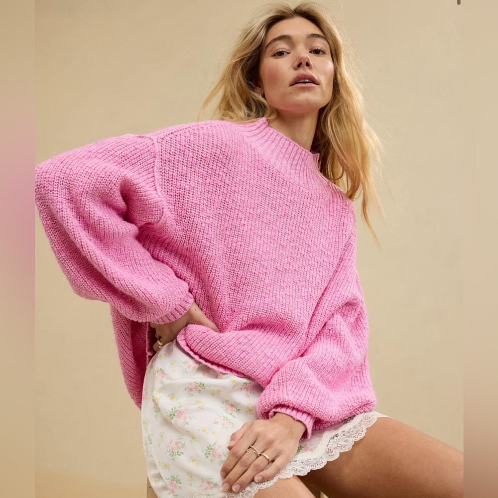NWOT Aerie Hits The Spot Mockneck Sweater, size large